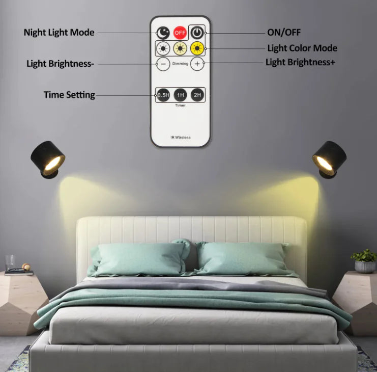 Dual-Head Magnetic Night Lamp