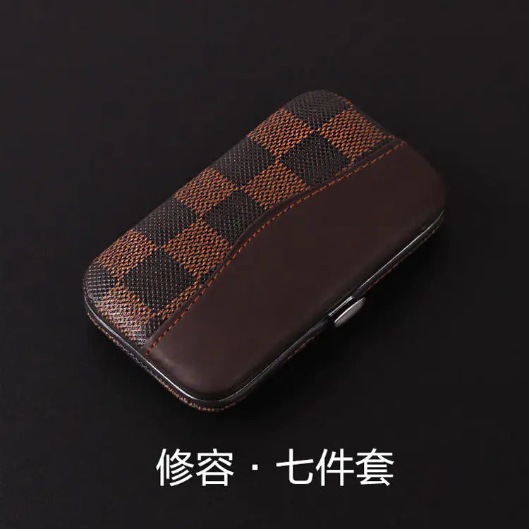 7-Piece Deluxe Manicure Kit with Leather Case