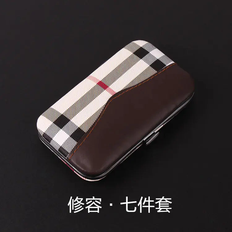 7-Piece Deluxe Manicure Kit with Leather Case