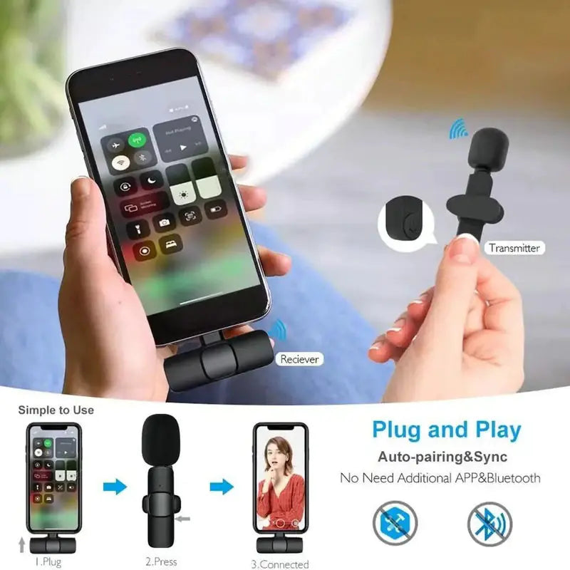 Portable Mini Wireless Lavalier Microphone