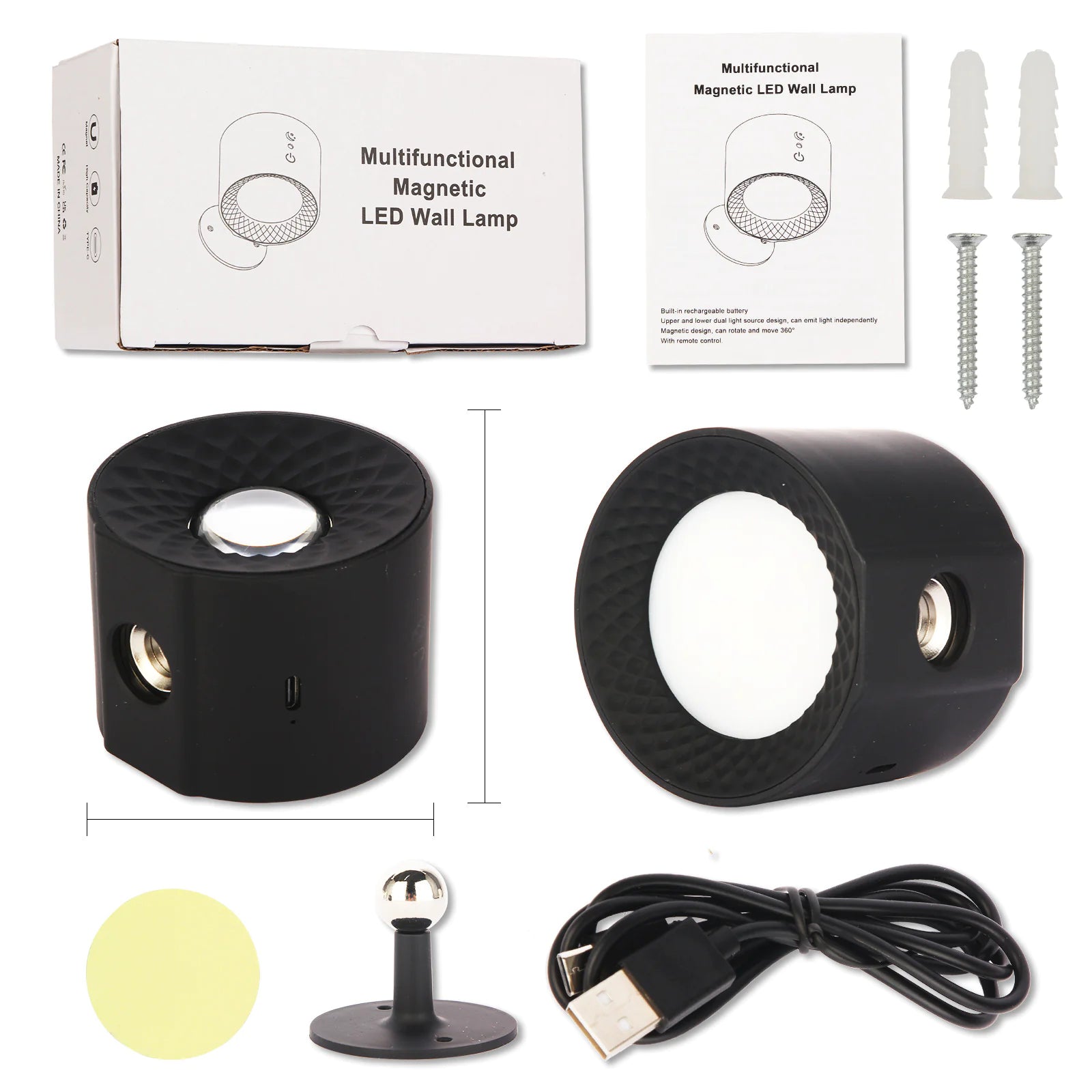 Dual-Head Magnetic Night Lamp